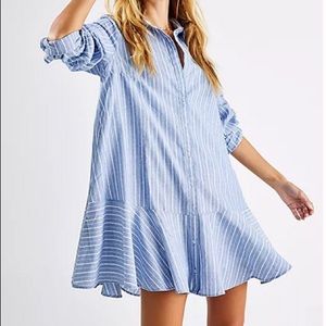 Free People All For You Striped Shirt Dress